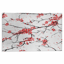 Cherry Or Sakura Seamless Pattern Background Rugs 38321154