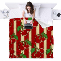 Cherry Seamless Pattern Blankets 54806548