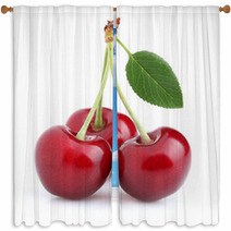 Cherry With Leaf Window Curtains 50222189