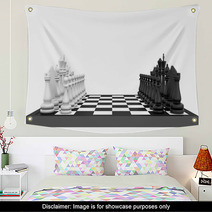 Chess Board And Chess Pieces Wall Art 65402045