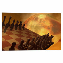 Chess Strategy - 3D Render Rugs 51172906