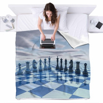 Chess Surreal Background Blankets 60755830
