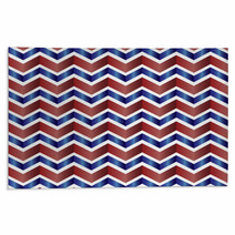 Chevron Pattern In Red, White, Blue Rugs 71204144