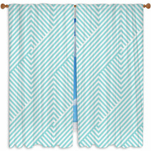 Chevron Pattern Seamless Green Aqua And White Colors Fashion Design Pattern Seamless Geometric Stripe Abstract Background Vector Window Curtains 118411920