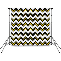Chevron Pattern Seamless Vector Arrows And Stripes Design Black And White With Gradient Golden Stars Backdrops 136096054