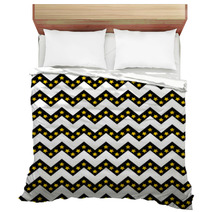 Chevron Pattern Seamless Vector Arrows And Stripes Design Black And White With Gradient Golden Stars Bedding 136096054