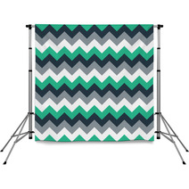 Chevron Pattern Seamless Vector Arrows Design Colorful Green Grey White Turquoise Backdrops 136100030