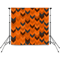 Chevron Pattern Seamless Vector Arrows Design Colorful Orange Brown Grey Backdrops 136100805