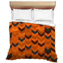 Chevron Pattern Seamless Vector Arrows Design Colorful Orange Brown Grey Bedding 136100805