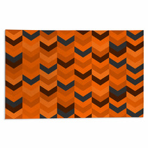 Chevron Pattern Seamless Vector Arrows Design Colorful Orange Brown Grey Rugs 136100805