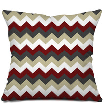 Chevron Pattern Seamless Vector Arrows Design Colorful White Beige Dark Red Grey Pillows 136099867