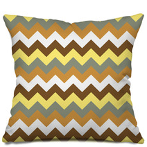 Chevron Pattern Seamless Vector Arrows Design Colorful Yellow Beige Brown Grey Pillows 136100721