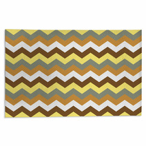 Chevron Pattern Seamless Vector Arrows Design Colorful Yellow Beige Brown Grey Rugs 136100721