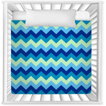 Chevron Pattern Seamless Vector Arrows Geometric Design Colorful Aqua Light Dark Naval Blue Nautical Nursery Decor 136815924