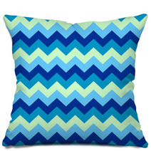 Chevron Pattern Seamless Vector Arrows Geometric Design Colorful Aqua Light Dark Naval Blue Nautical Pillows 136815924