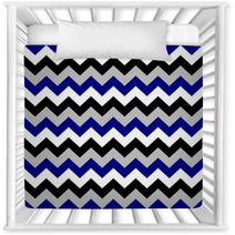 Chevron Pattern Seamless Vector Arrows Geometric Design Colorful Black White Grey Naval Blue Nursery Decor 136815968