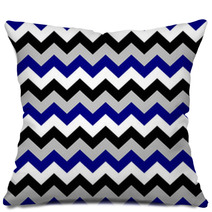 Chevron Pattern Seamless Vector Arrows Geometric Design Colorful Black White Grey Naval Blue Pillows 136815968
