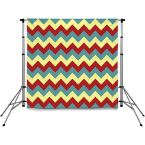 Chevron Pattern Seamless Vector Arrows Geometric Design Colorful Blue Yellow Red Pastel Backdrops 140692801