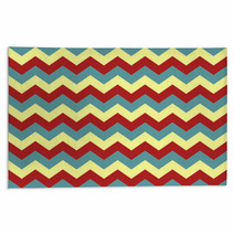 Chevron Pattern Seamless Vector Arrows Geometric Design Colorful Blue Yellow Red Pastel Rugs 140692801