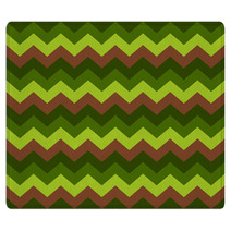 Chevron Pattern Seamless Vector Arrows Geometric Design Colorful Brown Dark Green Light Green Rugs 140929002
