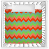 Chevron Pattern Seamless Vector Arrows Geometric Design Colorful Green Pink Coral Teal Turquoise Nursery Decor 140929076