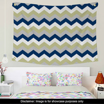 Chevron Pattern Seamless Vector Arrows Geometric Design Colorful Grey Beige Lilac Naval Blue Wall Art 140378330