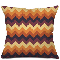Chevron Pattern Seamless Vector Arrows Geometric Design Colorful Light And Dark Brown Beige Orange Pillows 140378277