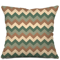 Chevron Pattern Seamless Vector Arrows Geometric Design Colorful Pastel Dark Green Beige Brown Pillows 140533617