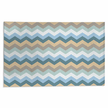Chevron Pattern Seamless Vector Arrows Geometric Design Colorful Pastel White Aqua Light And Naval Blue Beige Brown Rugs 140378311
