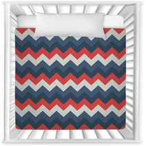 Chevron Pattern Seamless Vector Arrows Geometric Design Colorful Pastel White Red Blue Black Nursery Decor 140692799