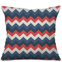 Chevron Pattern Seamless Vector Arrows Geometric Design Colorful Pastel White Red Blue Black Pillows 140692799