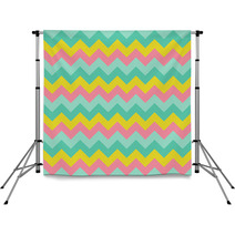 Chevron Pattern Seamless Vector Arrows Geometric Design Colorful Pink Yellow Aqua Blue Teal Turquoise Backdrops 140929036