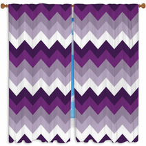 Chevron Pattern Seamless Vector Arrows Geometric Design Colorful Purple Lilac White Magenta Grey Window Curtains 140378335