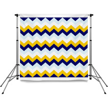Chevron Pattern Seamless Vector Arrows Geometric Design Colorful White Aqua Yellow Naval Blue Backdrops 140692984