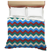 Chevron Pattern Seamless Vector Arrows Geometric Design Colorful White Dark Red Sky Blue Turquoise Teal Bedding 140533655