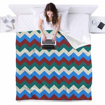 Chevron Pattern Seamless Vector Arrows Geometric Design Colorful White Dark Red Sky Blue Turquoise Teal Blankets 140533655
