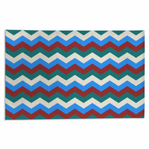 Chevron Pattern Seamless Vector Arrows Geometric Design Colorful White Dark Red Sky Blue Turquoise Teal Rugs 140533655