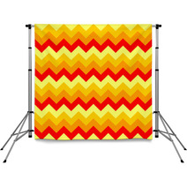 Chevron Pattern Seamless Vector Arrows Geometric Design Colorful Yellow Orange Red Backdrops 136815921