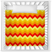 Chevron Pattern Seamless Vector Arrows Geometric Design Colorful Yellow Orange Red Nursery Decor 136815921