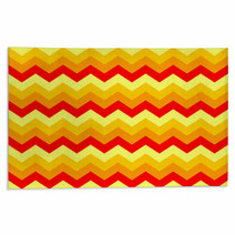 Chevron Pattern Seamless Vector Arrows Geometric Design Colorful Yellow Orange Red Rugs 136815921