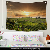Chianti Vineyard Landscape In Tuscany, Italy Wall Art 49236361