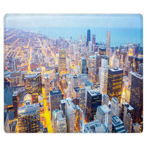 Chicago City Downtown At Dusk Rugs 65291962