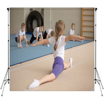 Children Sport Physical Gymnast Gymnastics Backdrops 121934189