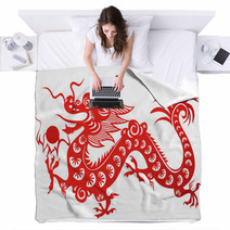 Chinese Dragon. Symbol Of The 2012 Year Blankets 36158708