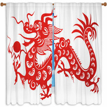 Chinese Dragon. Symbol Of The 2012 Year Window Curtains 36158708