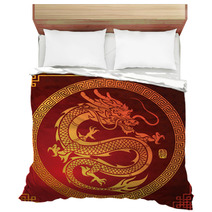 Chinese Dragon Vector Bedding 141470783