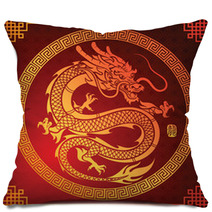 Chinese Dragon Vector Pillows 141470783