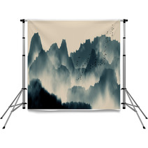 Chinese Ink And Water Landscape Painting Backdrops 191816582