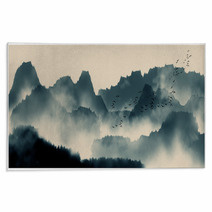 Chinese Ink And Water Landscape Painting Rugs 191816582