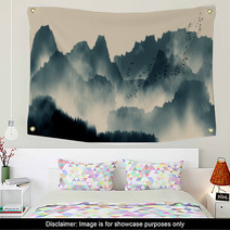 Chinese Ink And Water Landscape Painting Wall Art 191816582